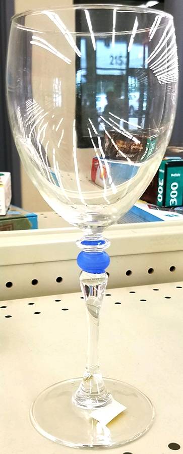 Cortina Blue Wine Glass by Cristal D'Arques - Durand-1