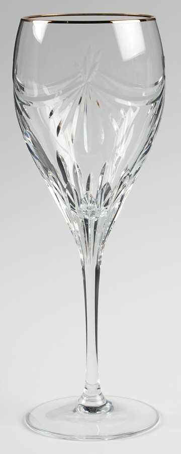 Rowena Gold Water Goblet by Cristal D'Arques - Durand-1