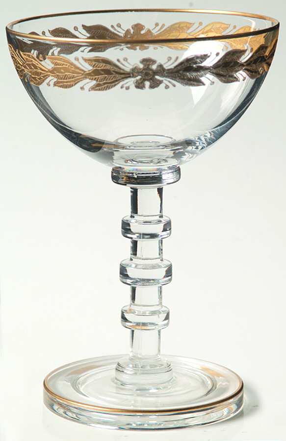 Laurel (Gold Encrusted) Champagne/Tall Sherbet by Cambridge-1