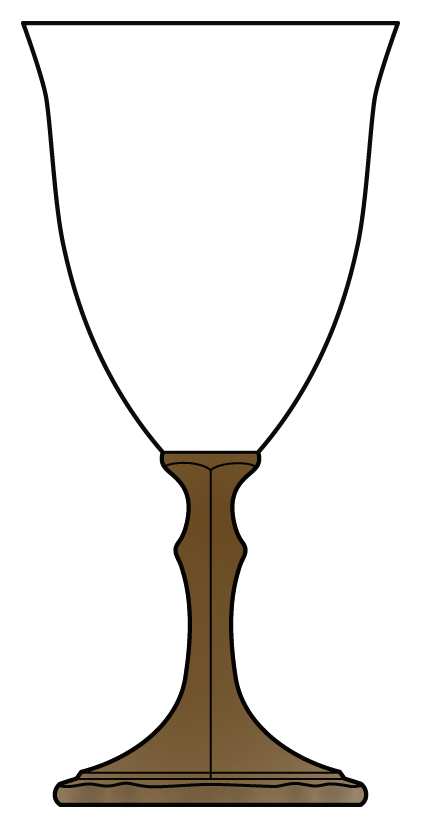 3025 Amber Water Goblet by Cambridge-1