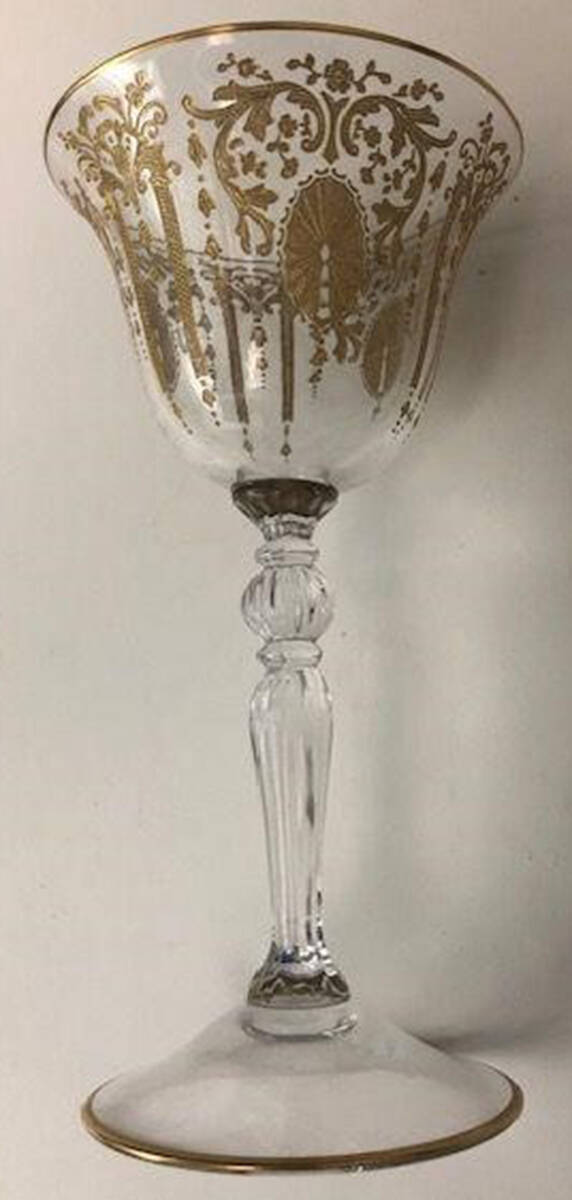 Candlelight Clear (Gold Encrusted, Stem 3111) Liquor Cocktail by Cambridge-1