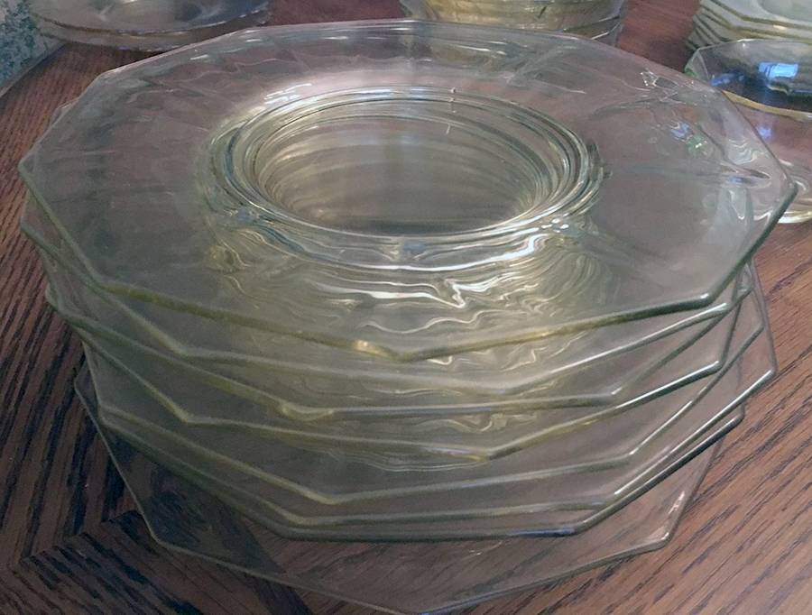 Decagon Yellow Luncheon Plate by Cambridge-1