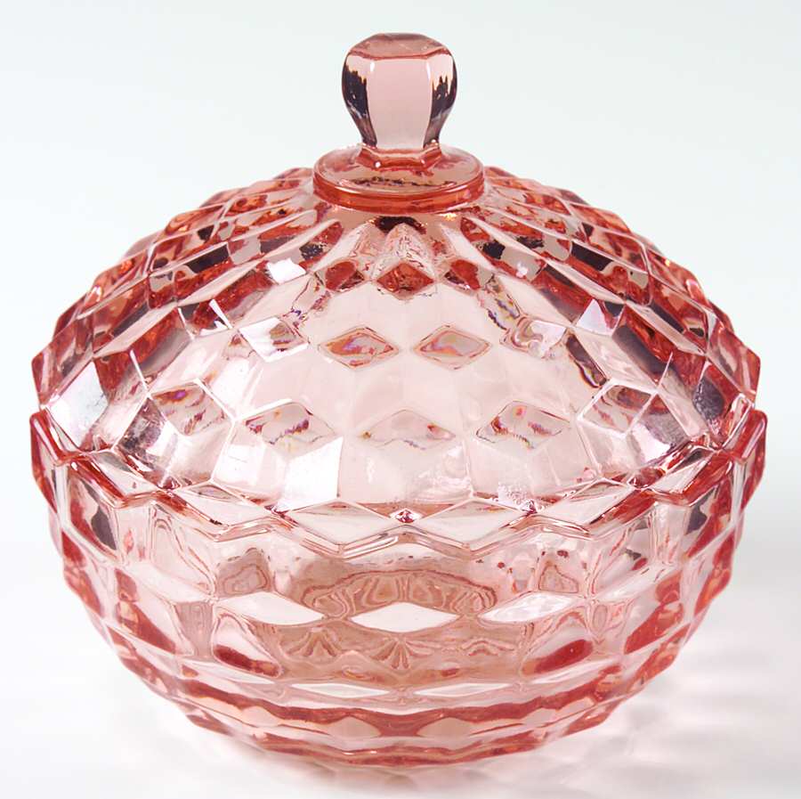 Whitehall Peach Candy Dish & Lid by Colony-1