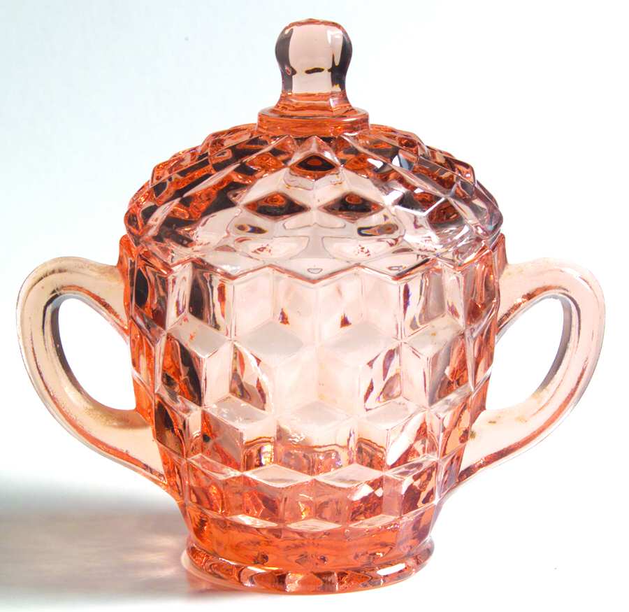 Whitehall Peach Sugar Bowl & Lid by Colony-1