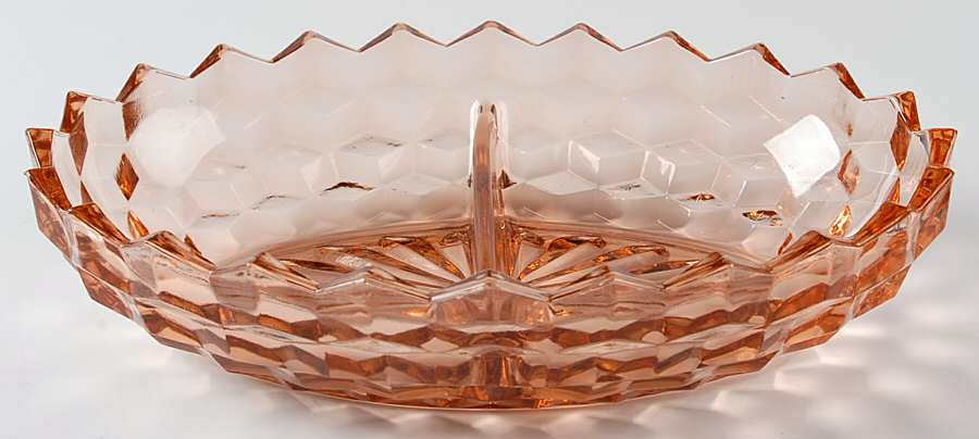 Whitehall Peach Divided Oval Vegetable Bowl by Colony-1