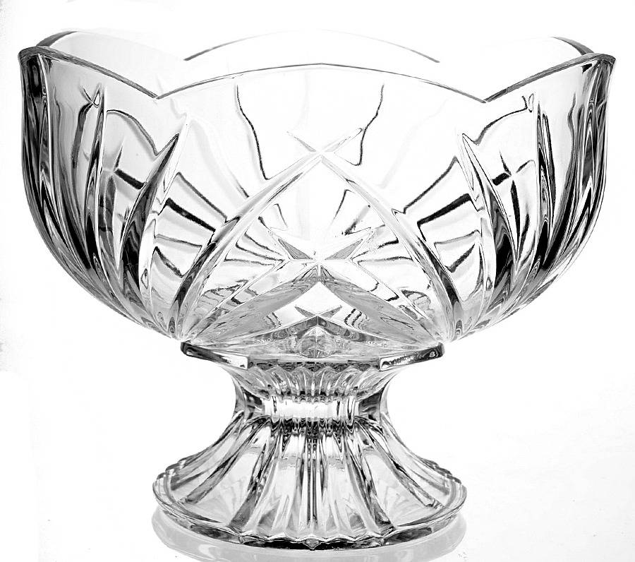 Madrigal 9" Footed Bowl by Cristal D'Arques - Durand-1