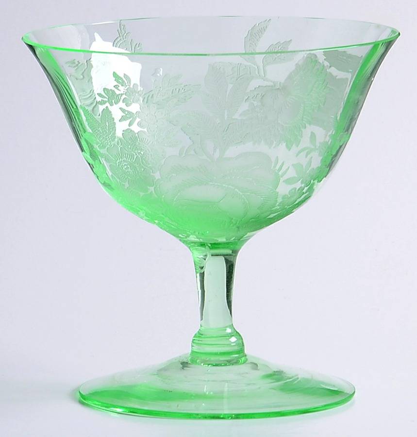 Dresden Rose Green Low Sherbet by Cambridge-1