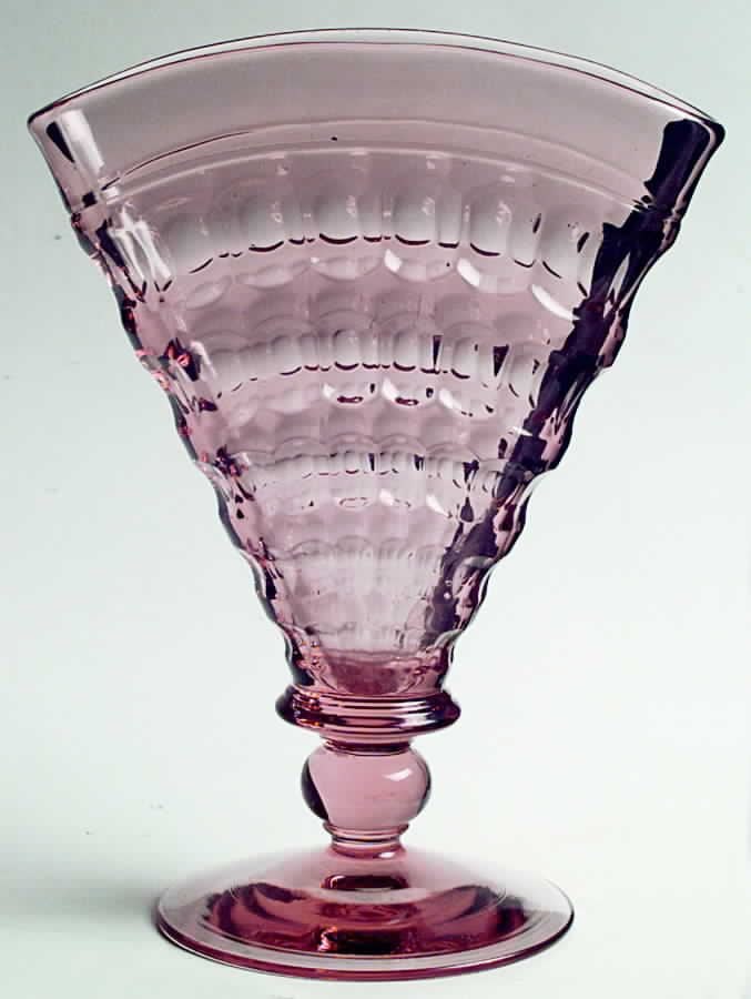 Centennial Pink Fan Shape Vase by Cambridge-1