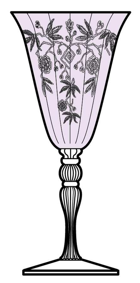 Rosalie Heatherbloom Water Goblet by Cambridge-1