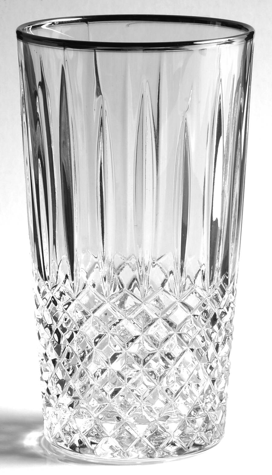 Constance (Platinum Trim) 12 Oz Flat Tumbler by Cristal D'Arques - Durand-1