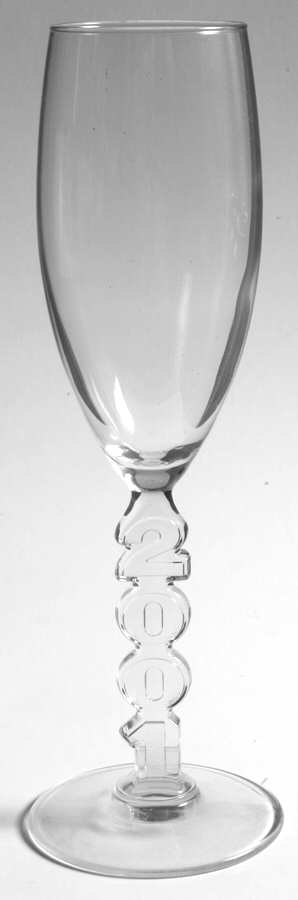 Millennium 2001 Fluted Champagne by Cristal D'Arques - Durand-1