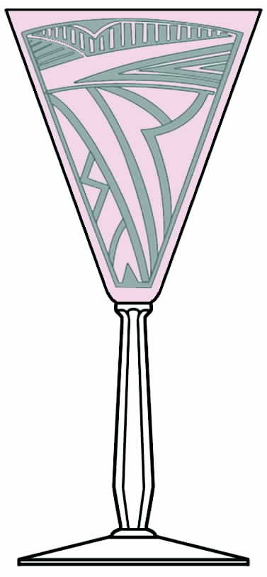 Etch 730 Pink Water Goblet by Cambridge-1