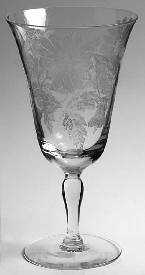 Chrysanthemum Water Goblet by Cambridge-1