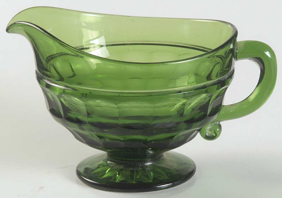 Martha Washington Forest Green Creamer by Cambridge-1