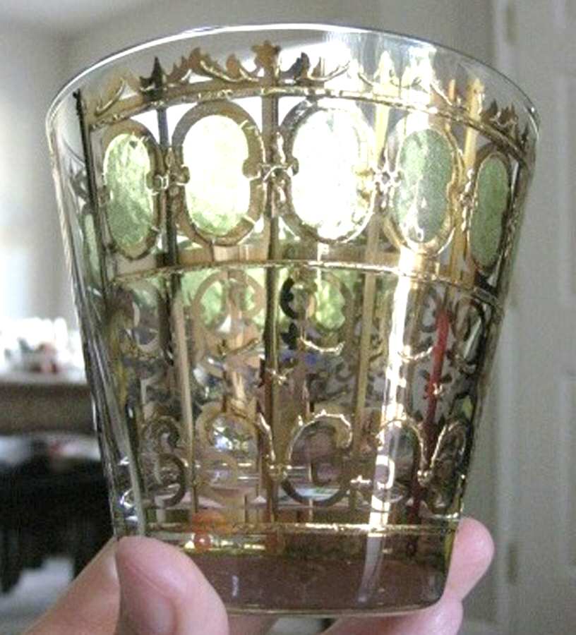 Emerald Scroll Double Old Fashioned by Culver-1