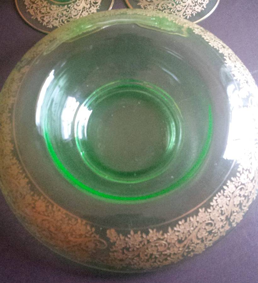 Etch 719 Green Rolled Edge Bowl by Cambridge-1