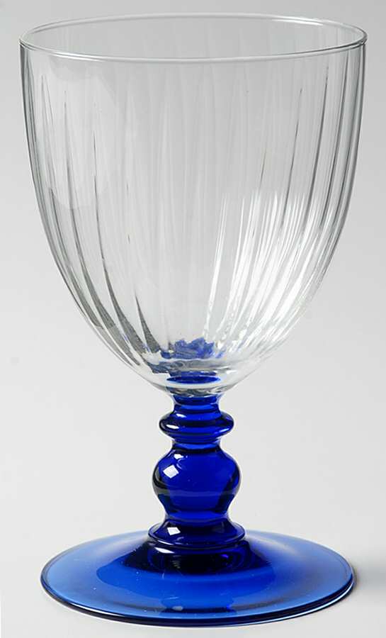 Country Manor Cobalt Water Goblet by Cristal D'Arques - Durand-1