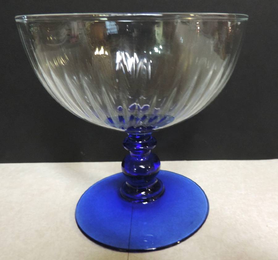 Country Manor Cobalt Champagne/Tall Sherbet by Cristal D'Arques - Durand-1
