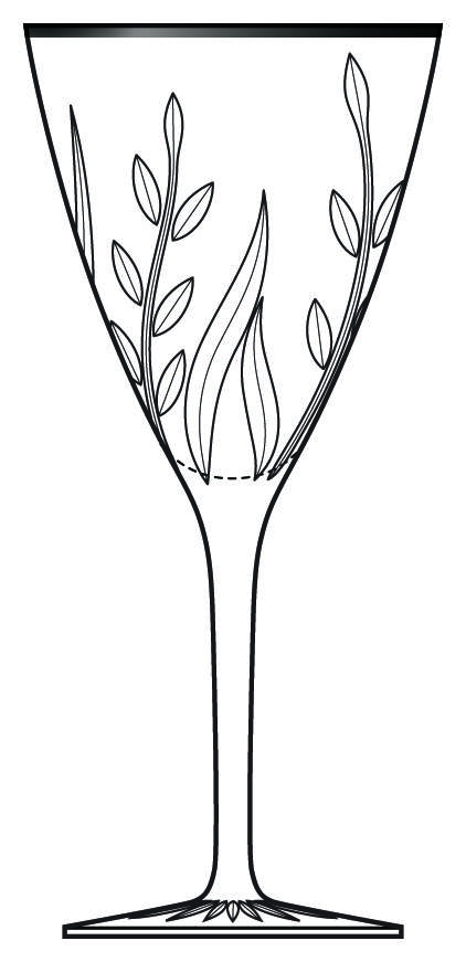 Cassandra Platinum Water Goblet by Cristal D'Arques - Durand-1