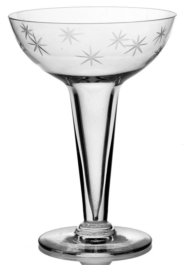 Star Dust Tall Hollow Stem Champagne by C G Quartzex Crystal-1