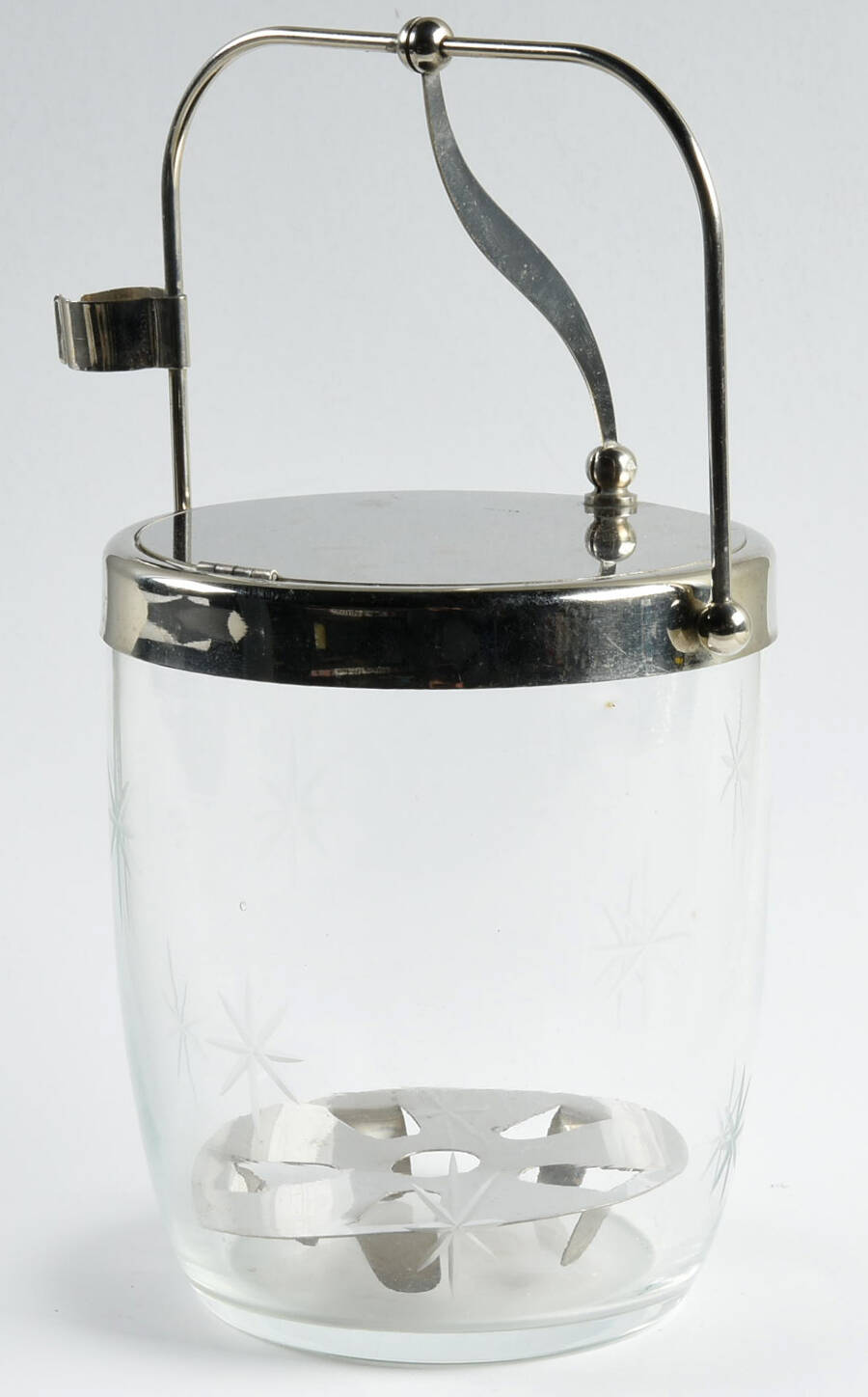 Star Dust Ice Bucket & Lid w/Handle by C G Quartzex Crystal-1