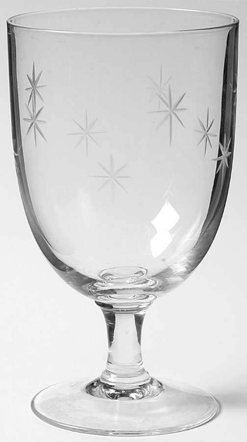 Star Dust Water Goblet by C G Quartzex Crystal-1