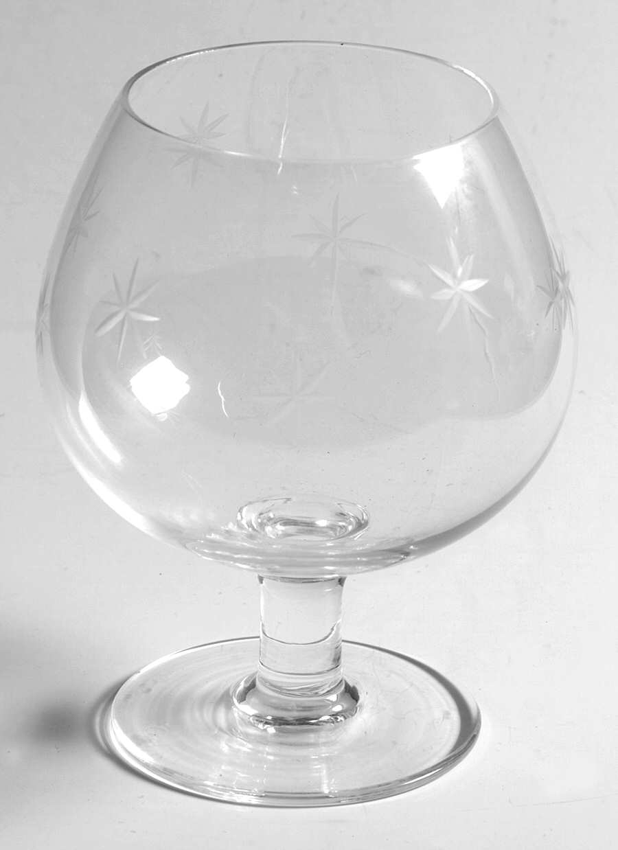 Star Dust Brandy Glass by C G Quartzex Crystal-1