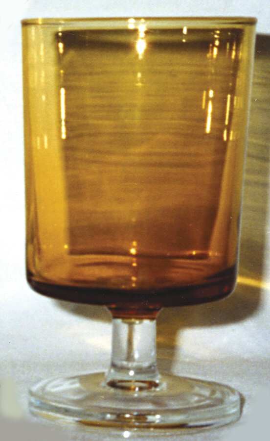 Cavalier Amber Water Goblet by Cristal D'Arques - Durand-1