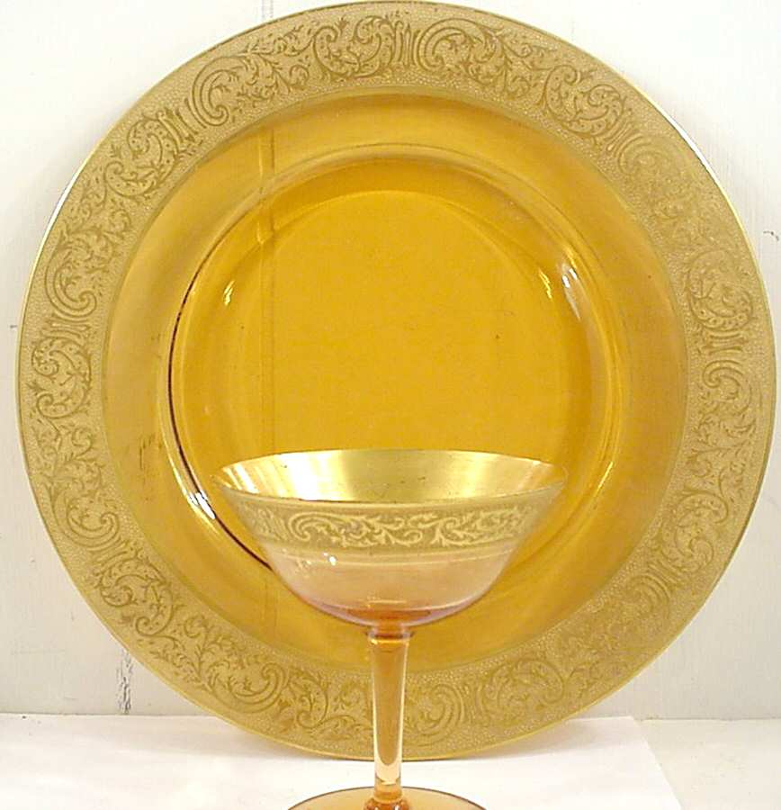 Florentine Amber (Gold Trim, Encrusted, 3060) Dinner Plate by Cambridge-1