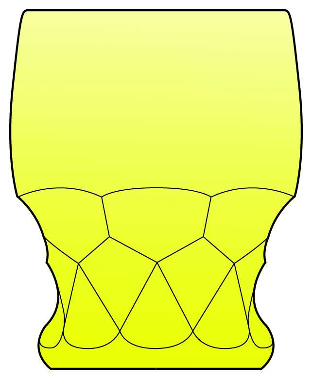 Georgian Topaz (Vaseline Yellow) 9 Oz Flat Tumbler by Cambridge-1