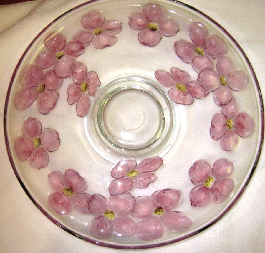 Dogwood Cranberry Large Torte Plate by Colony-1
