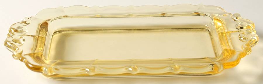 Martha Yellow 1/4 Pound Butter Dish, No Lid by Cambridge-1