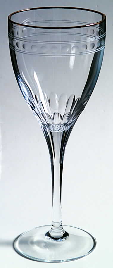 Courchevel (Gold Trim) Water Goblet by Cristal D'Arques - Durand-1