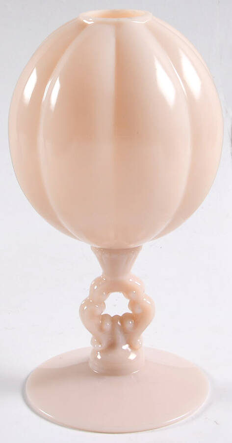 3400 Crown Tuscan (Pink Opaque) #3400/1236 8" Footed Ivy Vase by Cambridge-1