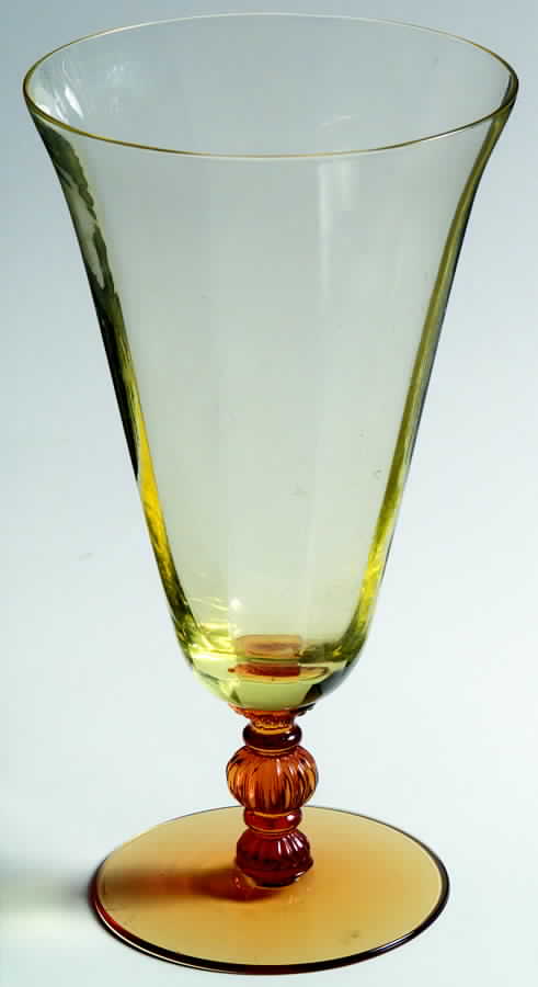 3035 Yellow (Yellow Bowl, Amber Stem) Iced Tea by Cambridge-1