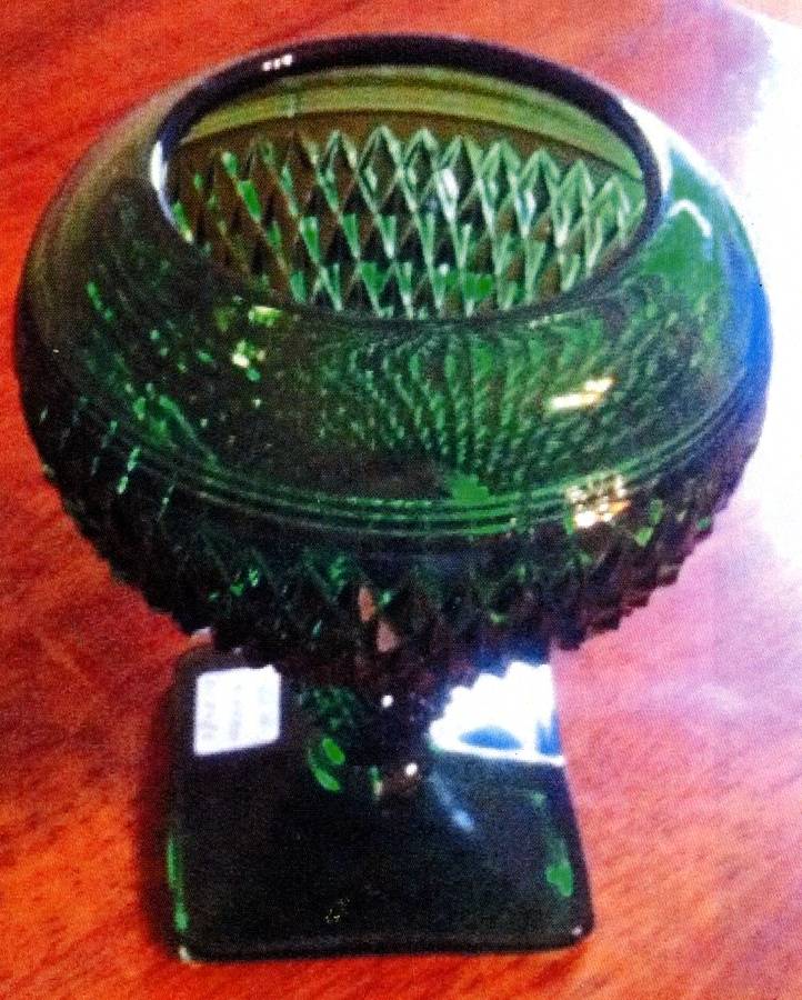 Mt. Vernon Forest Green Footed Ivy Vase by Cambridge-1