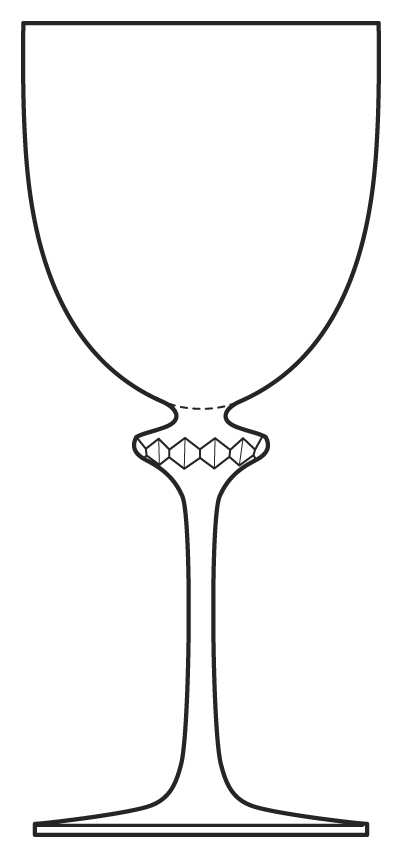 Mantova Water Goblet by Cristal D'Arques - Durand-1
