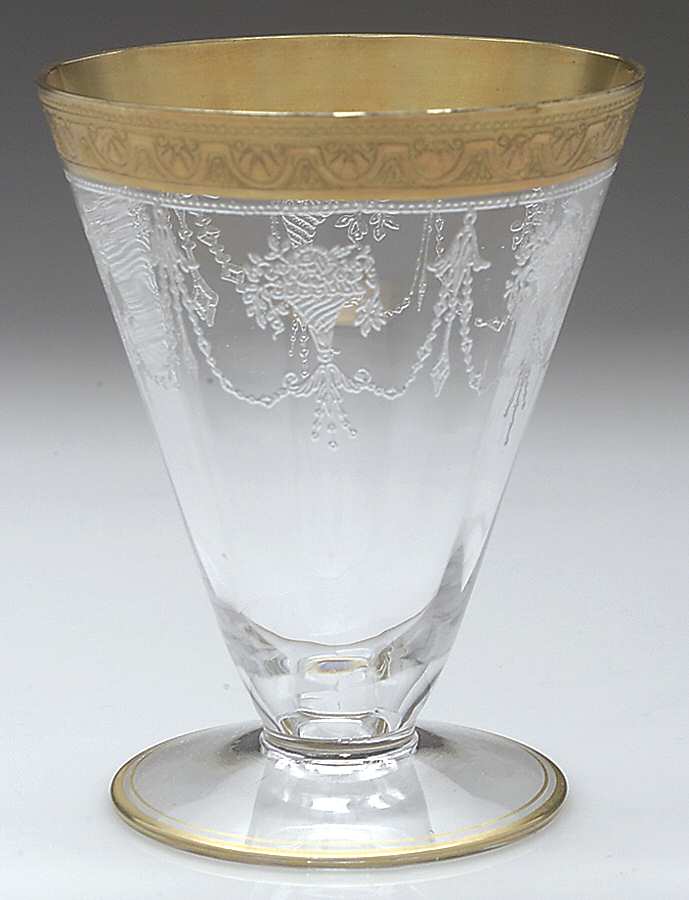 Etch 701 Clear (Full Gold Encrusted) 10 Oz Flat Tumbler by Cambridge-1