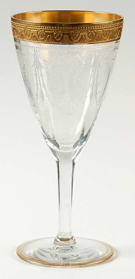 Etch 701 Clear (Full Gold Encrusted) Claret Wine by Cambridge-1