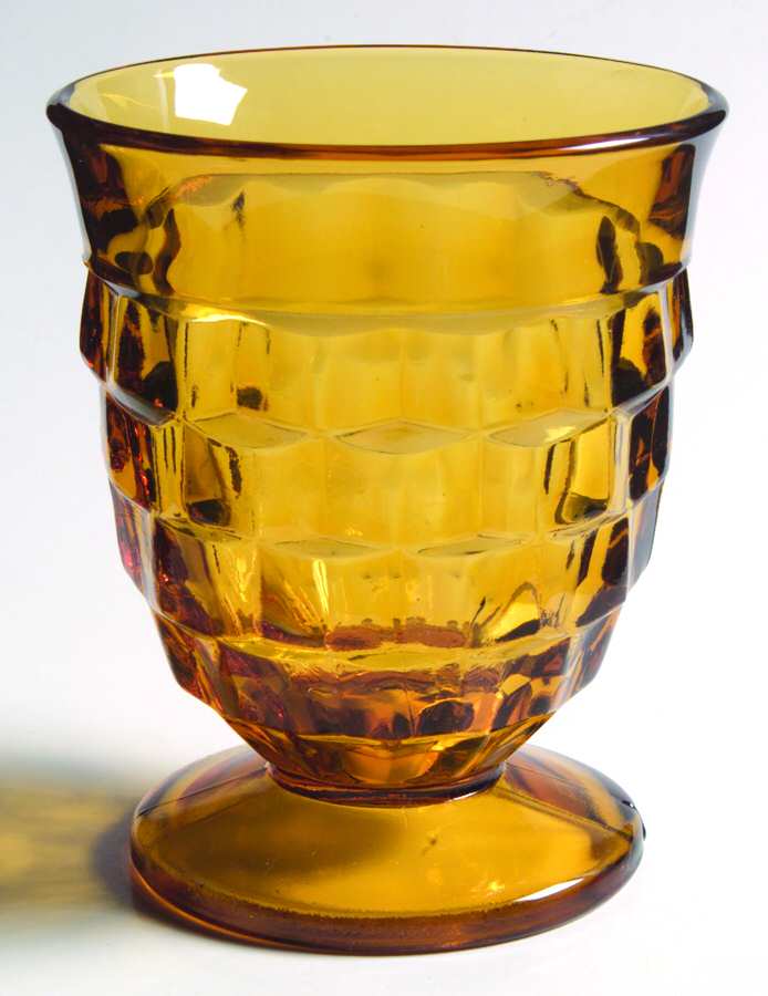 Whitehall Amber Footed Tumbler by Colony-1