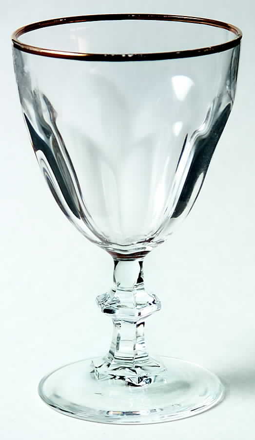 Rambouillet (Gold Trim) Wine Glass by Cristal D'Arques - Durand-1
