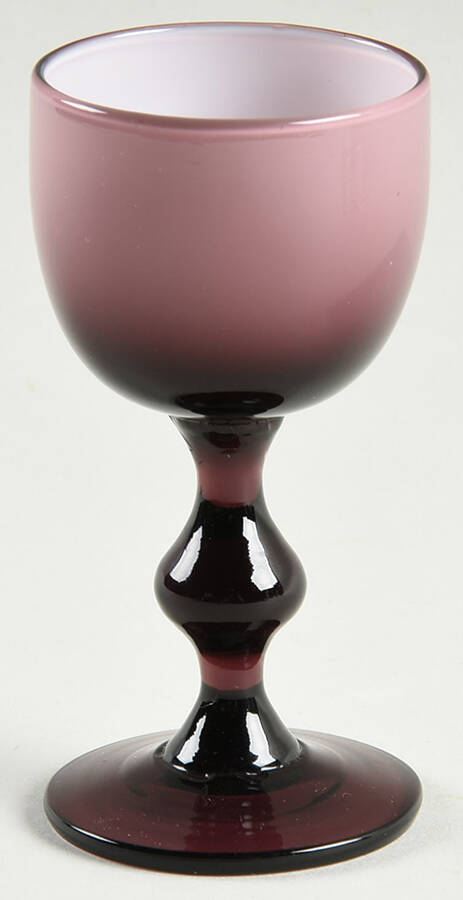 COL13 Amethyst (Cased White Bowl) Cordial Glass by Colony-1