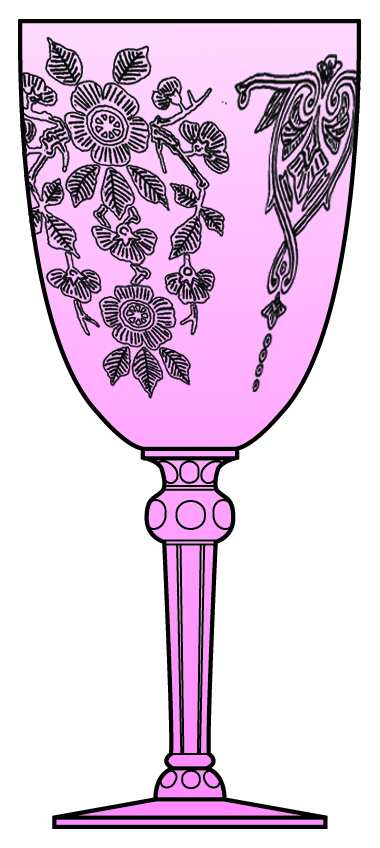 Apple Blossom Pink (Stem 3135) Water Goblet by Cambridge-1