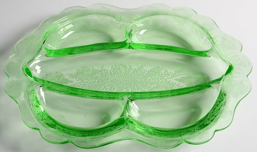 Gloria Emerald Light Green (Stem 3135) 3400 5 Part Celery/Relish by Cambridge-1