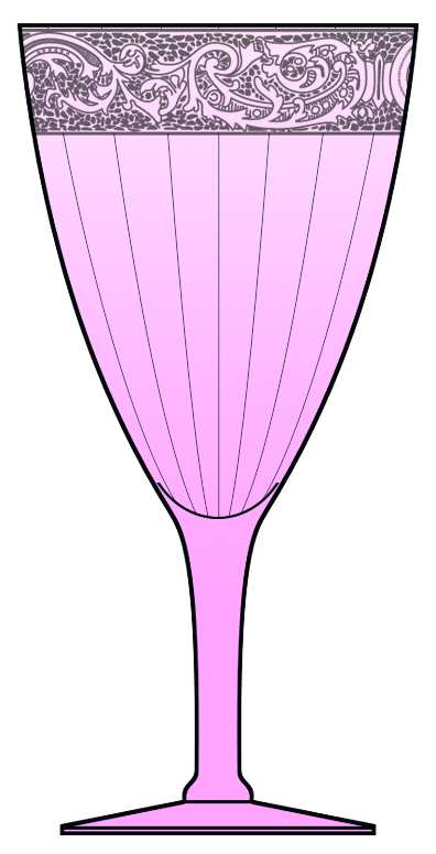 Florentine Pink (Stem 3051) Water Goblet by Cambridge-1