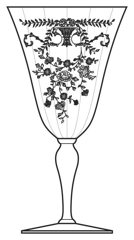Portia Clear (Stem 3138) Water Goblet by Cambridge-1