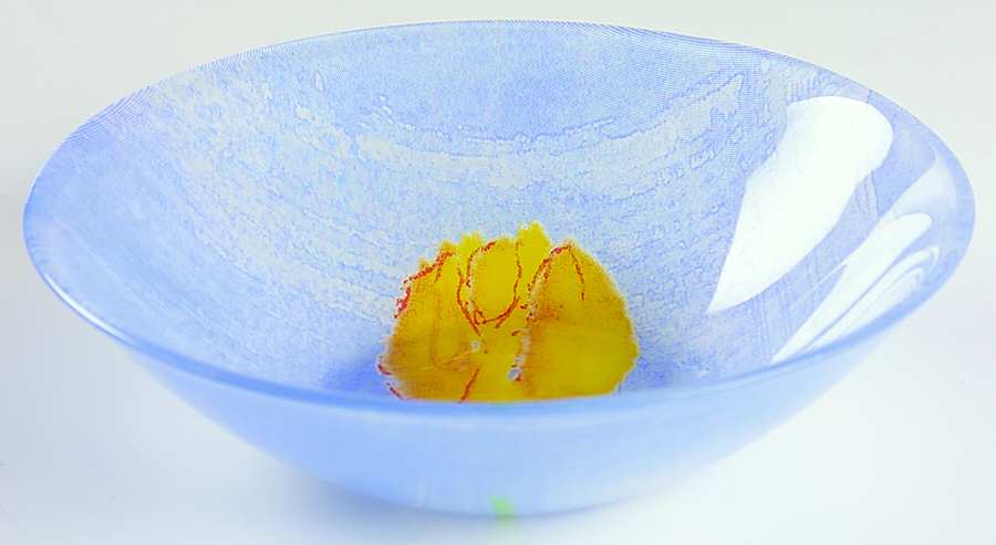 Tulip Ciel (Blue) Individual Salad Bowl by Cristal D'Arques - Durand-1