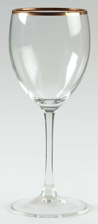 Montego Gold Water Goblet by Cristal D'Arques - Durand-1