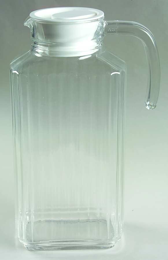 Quadro 60 Oz Pitcher W/Lid by Cristal D'Arques - Durand-1