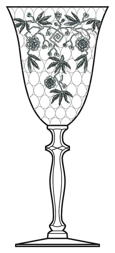 Rosalie Clear (Stem 3123) Water Goblet by Cambridge-1